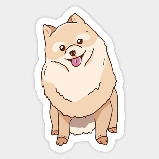Cute Pomeranian Cartoon Sticker by SLAG_Creative